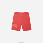 Lacoste מכנסי צמר קצרים בהדפס קרוקודיל DZ4D0D1608 אדום 67 גרם גברים - Image 5