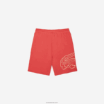 Lacoste מכנסי צמר קצרים בהדפס קרוקודיל DZ4D0D1608 אדום 67 גרם גברים - Image 6