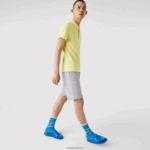 Lacoste מכנסי צמר קצרים מכותנה אורגנית בהדפס תנין DZ4D0D1418 chine אפור cca גברים - Image 2