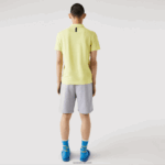 Lacoste מכנסי צמר קצרים מכותנה אורגנית בהדפס תנין DZ4D0D1418 chine אפור cca גברים - Image 3