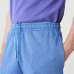 Lacoste מכנסי צמר קצרים מכותנה אורגנית בהדפס תנין DZ4D0D1419 כחול chin hg3 גברים - Image 4