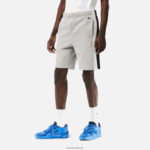 Lacoste מכנסי קולורבלוק צמר מוברש DZ4D0D455 סיני אפור שחור לבן sj1 גברים - Image 2