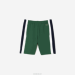 Lacoste מכנסי קולורבלוק צמר מוברש DZ4D0D456 ירוק נייבי כחול לבן wn7 גברים - Image 4