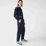 Lacoste מכנסי ריצה מתיחה מכותנה DZ4D0D1164 כחול כהה 166 גברים