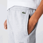 Lacoste מכנסי ריצה פליסה קולורבלוק ממותגים DZ4D0D1108 צ'ין אפור לבן שחור p0f גברים - Image 5