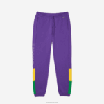 Lacoste מכנסי ריצה פליסה קולורבלוק ממותגים DZ4D0D1107 סגול צהוב ירוק 1cv גברים - Image 5