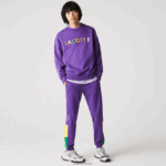 Lacoste מכנסי ריצה פליסה קולורבלוק ממותגים DZ4D0D1107 סגול צהוב ירוק 1cv גברים - Image 6