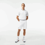 Lacoste מכנסי רשת טניס x daniil medvedev DZ4D0D428 לבן 001 גברים