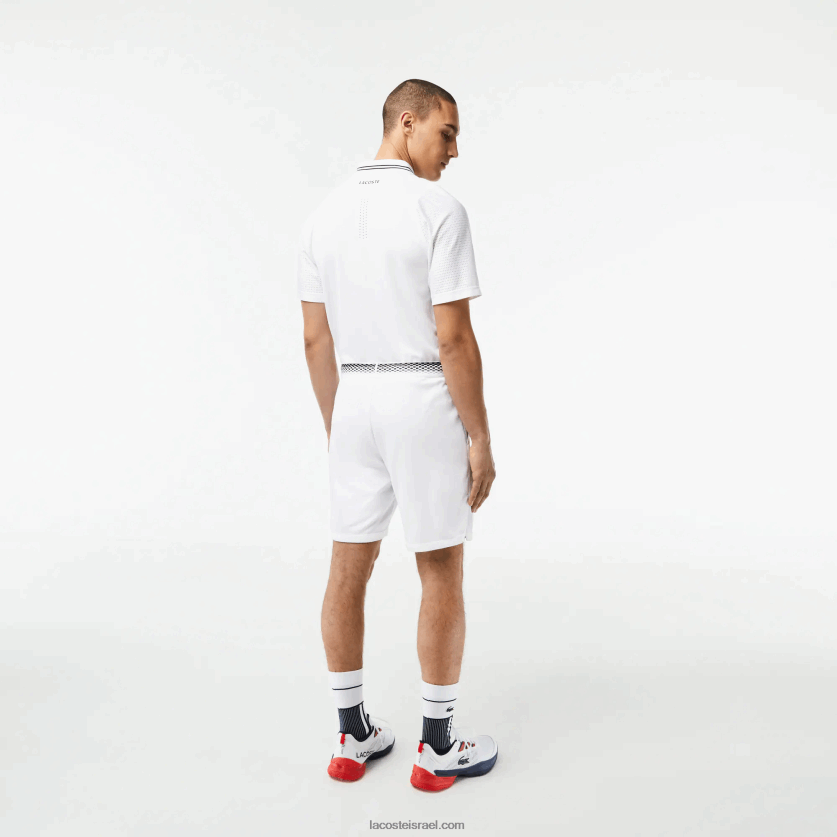 Lacoste מכנסי רשת טניס x daniil medvedev DZ4D0D428 לבן 001 גברים - Image 3
