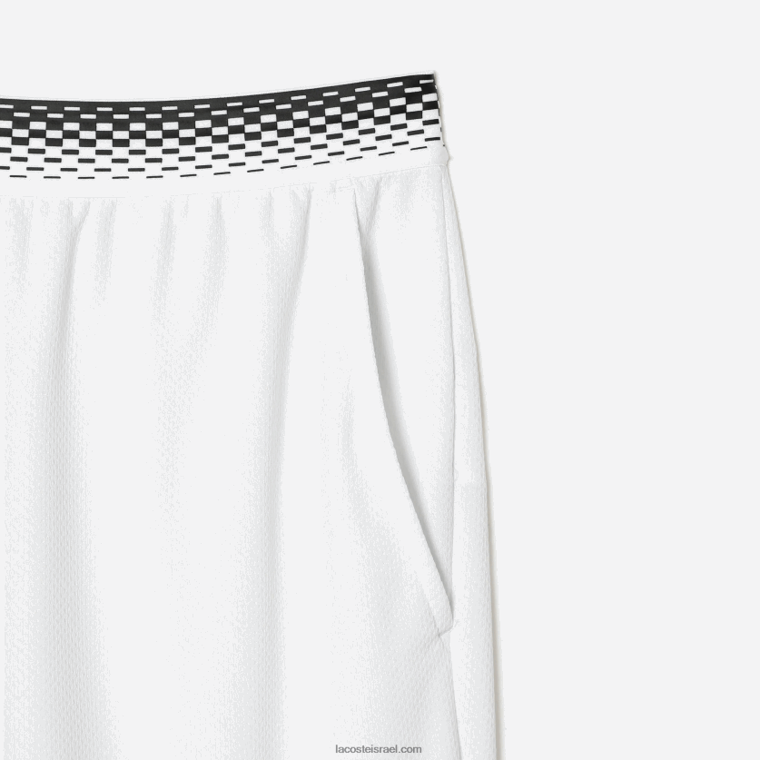 Lacoste מכנסי רשת טניס x daniil medvedev DZ4D0D428 לבן 001 גברים - Image 5