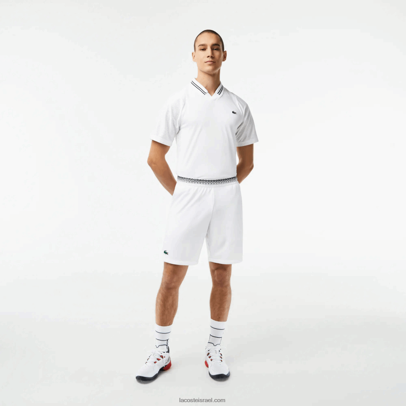 Lacoste מכנסי רשת טניס x daniil medvedev DZ4D0D428 לבן 001 גברים - Image 1