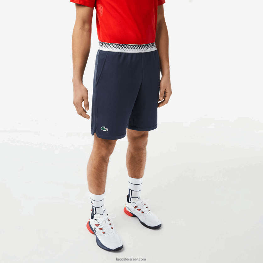 Lacoste מכנסי רשת טניס x daniil medvedev DZ4D0D429 כחול kxe גברים - Image 2