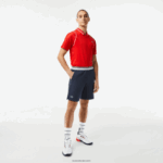 Lacoste מכנסי רשת טניס x daniil medvedev DZ4D0D429 כחול kxe גברים