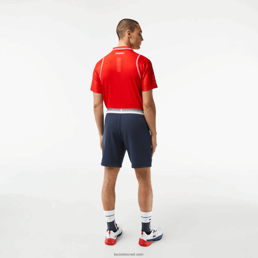 Lacoste מכנסי רשת טניס x daniil medvedev DZ4D0D429 כחול kxe גברים - Image 3