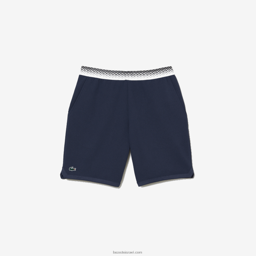 Lacoste מכנסי רשת טניס x daniil medvedev DZ4D0D429 כחול kxe גברים - Image 4