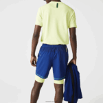 Lacoste מכנסי שכבות ספורטיביים DZ4D0D1544 כחול צעקני צהוב לבן 8q6 גברים - Image 3