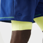 Lacoste מכנסי שכבות ספורטיביים DZ4D0D1544 כחול צעקני צהוב לבן 8q6 גברים - Image 4