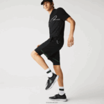Lacoste מכנסי שכבות ספורטיביים DZ4D0D1545 שחור ירוק לבן 9az גברים
