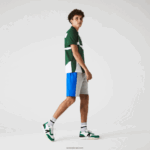 Lacoste מכנסי תערובת צמר כותנה ממותגים DZ4D0D1514 אפור צ'ין כחול ירוק hkb גברים - Image 2