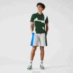 Lacoste מכנסי תערובת צמר כותנה ממותגים DZ4D0D1514 אפור צ'ין כחול ירוק hkb גברים