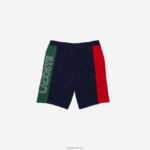 Lacoste מכנסי תערובת צמר כותנה ממותגים DZ4D0D1515 כחול כהה אדום ירוק bls גברים - Image 5