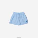 Lacoste מכנסיים קצרים בהדפס מונוגרמה DZ4D0D2458 כחול hbp נשים