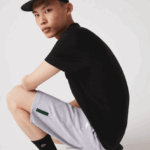 Lacoste מכנסיים קצרים בתערובת כותנה מתיחה DZ4D0D1391 chine אפור cca גברים - Image 2
