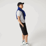 Lacoste מכנסיים קצרים בתערובת כותנה מתיחה DZ4D0D1390 שחור 031 גברים - Image 6