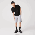 Lacoste מכנסיים קצרים בתערובת כותנה מתיחה DZ4D0D1391 chine אפור cca גברים