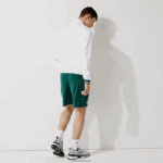 Lacoste מכנסיים קצרים לנשימה בדוגמת דופי ציד DZ4D0D1598 ירוק לבן 256 גברים - Image 3