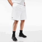 Lacoste מכנסיים קצרים מרופדים בג'רזי בגזרה רגועה - מידות גדולות - גדולות DZ4D0D1446 לבן 001 גברים - Image 2