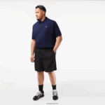 Lacoste מכנסיים קצרים מרופדים בג'רזי בגזרה רגועה - מידות גדולות - גדולות DZ4D0D1445 שחור 031 גברים