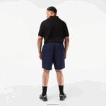 Lacoste מכנסיים קצרים מרופדים בג'רזי בגזרה רגועה - מידות גדולות - גדולות DZ4D0D1447 כחול כהה 166 גברים - Image 3