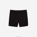 Lacoste מכנסיים קצרים מרופדים בג'רזי בגזרה רגועה - מידות גדולות - גדולות DZ4D0D1445 שחור 031 גברים - Image 4