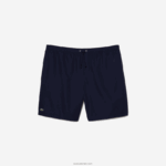 Lacoste מכנסיים קצרים מרופדים בג'רזי בגזרה רגועה - מידות גדולות - גדולות DZ4D0D1447 כחול כהה 166 גברים - Image 4