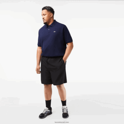 Lacoste מכנסיים קצרים מרופדים בג'רזי בגזרה רגועה - מידות גדולות - גדולות DZ4D0D1445 שחור 031 גברים