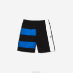 Lacoste מכנסיים קצרים עם אפקט טלאים בלוק צבעוני DZ4D0D1500 שחור כחול לבן se1 גברים - Image 5