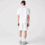 Lacoste מכנסיים קצרים עם רצועות צד מודפסות DZ4D0D1596 כחול כהה לבן 522 גברים - Image 3