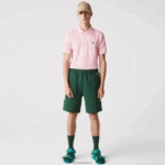 Lacoste מכנסיים קצרים תערובת צמר כותנה ממותגים DZ4D0D1539 ירוק 132 גברים - Image 2