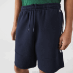 Lacoste מכנסיים קצרים תערובת צמר כותנה ממותגים DZ4D0D1538 כחול כהה 166 גברים - Image 2