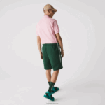 Lacoste מכנסיים קצרים תערובת צמר כותנה ממותגים DZ4D0D1539 ירוק 132 גברים - Image 3