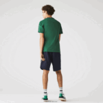 Lacoste מכנסיים קצרים תערובת צמר כותנה ממותגים DZ4D0D1538 כחול כהה 166 גברים - Image 3