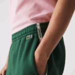 Lacoste מכנסיים קצרים תערובת צמר כותנה ממותגים DZ4D0D1539 ירוק 132 גברים - Image 5
