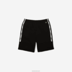 Lacoste מכנסיים קצרים תערובת צמר כותנה ממותגים DZ4D0D1540 שחור 031 גברים - Image 5