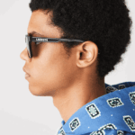 Lacoste מלבן משקפי שמש קו אקטיבי DZ4D0D2281 שחור/כחול 002 גברים - Image 2