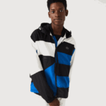 Lacoste מעיל אפקט טלאים DZ4D0D1248 שחור כחול לבן se1 גברים - Image 2