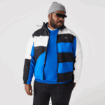 Lacoste מעיל אפקט טלאים DZ4D0D1248 שחור כחול לבן se1 גברים - Image 8