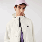 Lacoste מעיל אפקט טלאים DZ4D0D1249 לבן b5l גברים