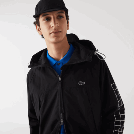 Lacoste מעיל אריג ממותג DZ4D0D1292 שחור 031 גברים