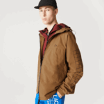 Lacoste מעיל אריג ממותג DZ4D0D1293 חום z0w גברים - Image 7
